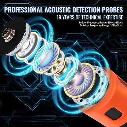 PQWT 125D Indoor&Outdoor Underground Water Leak Detector, Wall & Ground Water Pipe Leak Detection Measurement Depth 19.68ft/6m