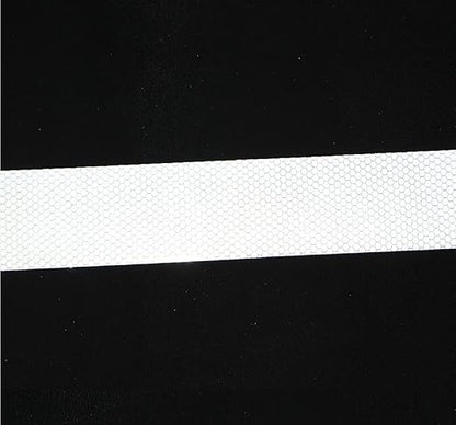 White Reflective Tape Outdoor Waterproof 2 inch Wide, High Visibility Warning Industrial Marking Tape,Safety Stickers (68 feet,5 Rolls)