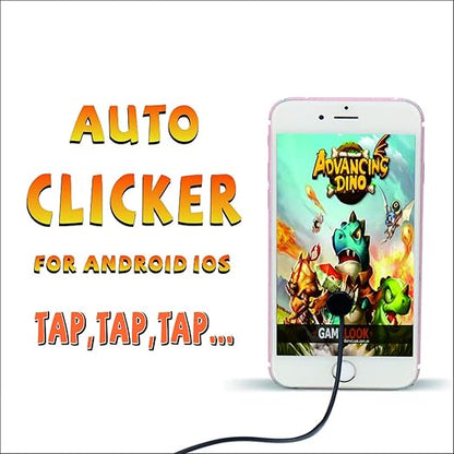 Auto Clicker for iPhone iPad：Screen Device Automatic Tapper for Android IOS，Simulated Finger Continuous Clicking, Adjustable Speed Physical Clicker，Suitable for Games, Live Broadcasts Likes, Reward Tasks（1 Second Fastest 33 Times） (A2)