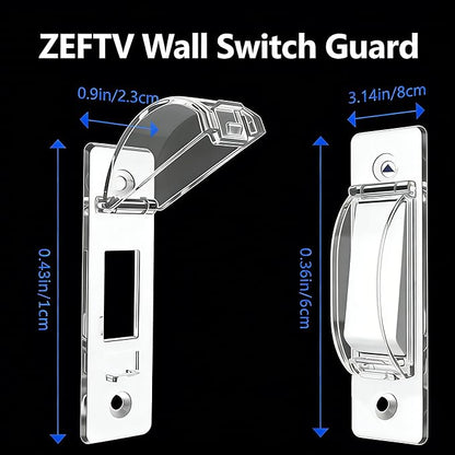 2 Pack Toggle Light Switch Cover Guard Child Proof Wall Light Switch Lock Protects Your Lights from being Accidentally Turned On or Off by Children and Adults, Clear