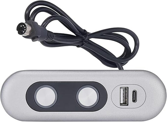 Recliner Switch,2 Button 5 Pin Lift Chair or Power Recliner Manual Control with USB A and C Interfaces Recliners Replacement Parts Limoss Lazboy Pride Catnapper Stand