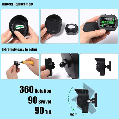 328ft Range Wireless Driveway Alarm Outside Weather Resistant Motion Sensor Alarm Security Alert-Protect Outdoor/Indoor Property-2 Receiver and 3 PIR Motion Detector-38 Chimes