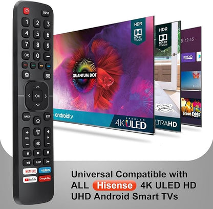 for Hisense-TV-Remote Replacement, Universal Remote Control for All Hisense Smart TVs【Pack of 2】