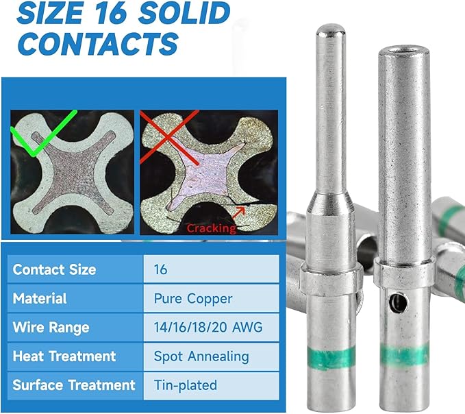 MUYI 371PCS DT Connector Kits, 2/3/4/6/8/12 Pin Connectors for 20 18 16 14AWG Cable Harness, Included Size 16 Solid Barrel Contacts, Wire Crimper, Wire Strippers and Pin Socket Removal Tool