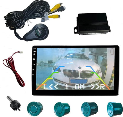 LCD Parking Sensor Kit - Displays Data on Original Screen, Easy Rear Installation, Compatible with CVBS Cameras (Not for AHD), 18 Probe Colors to Match Any Vehicle