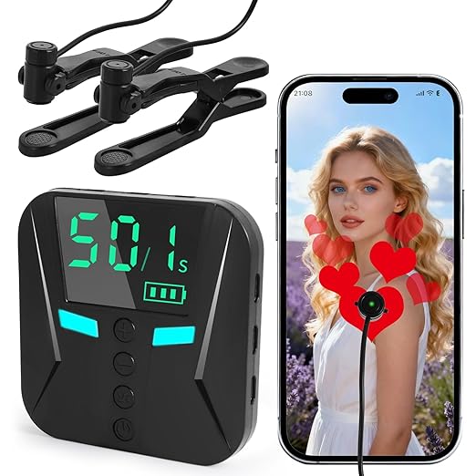 PAWFECTJEE Auto Clicker for iPhone Android, Gaming Screen Tapper with 50 Clicks/Sec, Ultra-Slow Mode, Compatible with iOS iPad, Live Likes & Rewards (Controller with 2 Click Heads)