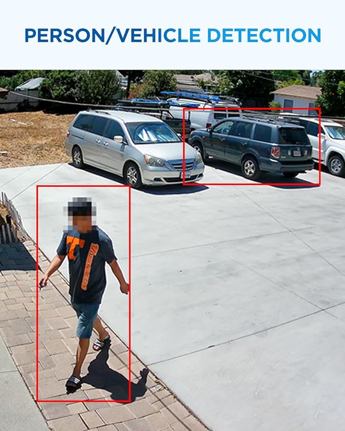 4COVR PoE Security Camera System, 2 Way Audio Talk & Smart Color Night Vision, 8X 5MP IP67 IP Dome Camera, 4K 8CH H.265 NVR 2TB HDD, AI Human Vehicle Detection, 24/7 Recording, LY97KA5M0808