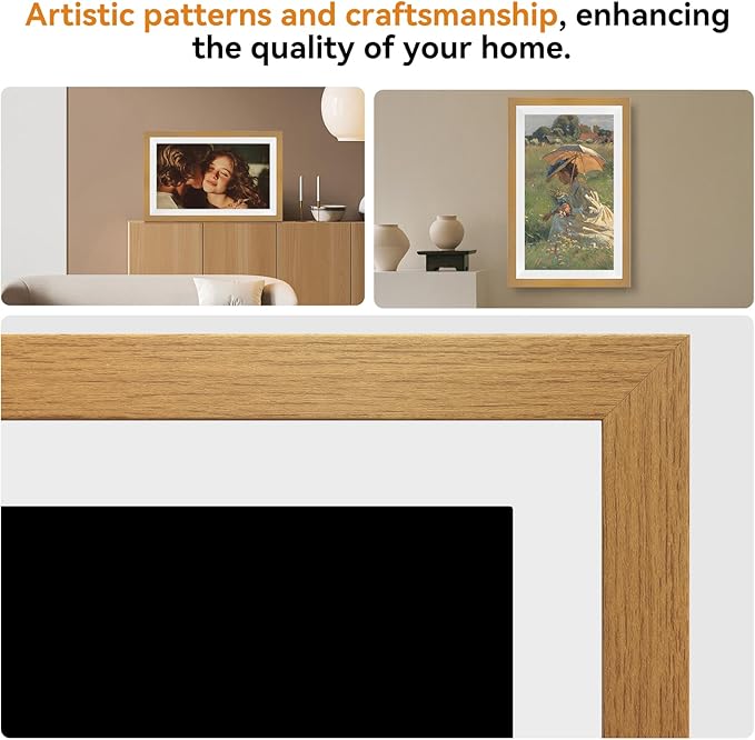15.6 Inch Smart Digital Picture Frame with Wi-Fi 6, 32GB Storage, IPS Touch Screen, Auto-Rotation, Music Sync, Weather & Clock - Ideal Gift for Families