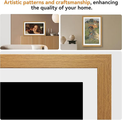 15.6 Inch Smart Digital Picture Frame with Wi-Fi 6, 32GB Storage, IPS Touch Screen, Auto-Rotation, Music Sync, Weather & Clock - Ideal Gift for Families