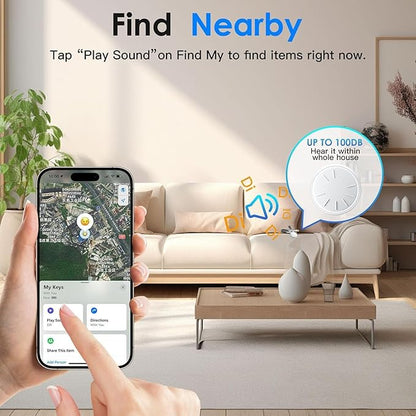 Air Tracker Tags-2 Pack, Item Tracker with Waterproof Case for Your Keys, Wallet etc, Luggage Tracker Works with Find My APP (iOS Only)