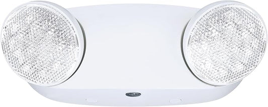 GRUENLICH LED Emergency Light, Exit Lighting Fixtures with 2 LED Bug Eye Heads and Back Up Batteries, UL 924 Qualified, 120/277 Voltage, 1-Pack