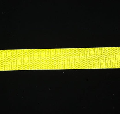 Fluorescent Yellow Reflective Tape Outdoor Waterproof 1 inch Wide, High Visibility Warning Safety Industrial Marking Tape (68 feet,5 Rolls)