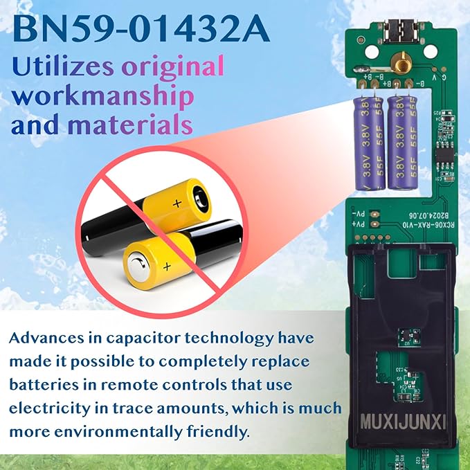 Replacement for Samsung BN59-01432A Solar Remote Control Compatible with Neo QLED 8K HDR Smart TVs