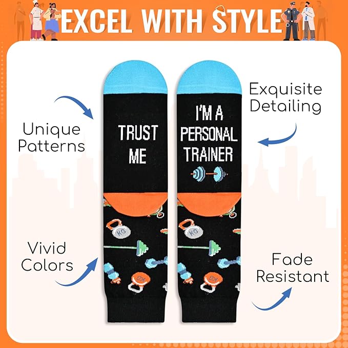 HAPPYPOP Gifts for Mechanic Personal Trainer - Photography Bus Driver Engineer Socks
