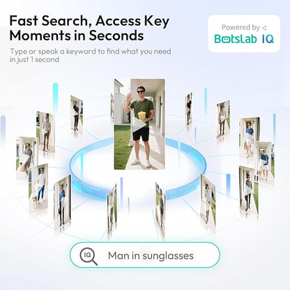 BOTSLAB 2K Doorbell Camera Wireless, 180° Head-to-Toe View, No Monthly Fee, Video Doorbell with 2-Way Audio, Human Detection, 5200mAh Battery, 2.4Ghz WiFi
