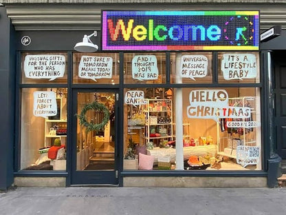 P10 Outdoor RGB Full Color WiFi Programmable Bright LED Scrolling Message Display Board 65”x14” Led Sign, Led Digital Sign Board, Perfect Solution for Store Advertising