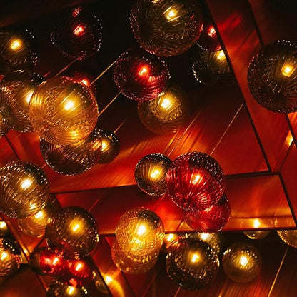 haraqi 6 Pack 9W (60W Equivalent) 120V E26 Base A19 LED Colored Light Bulb, Red LED Lights for Party Christmas Decor and Halloween Lighting