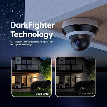 DS-2DE2A404IW-DE3 4MP PTZ IP Camera Outdoor/Indoor, 4X Optical Zoom, Low-Light Performance, IK10, IP66, 2.8-12MM Lens International English Version