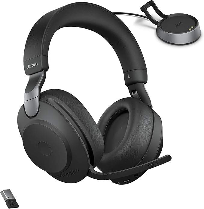 Jabra EVOLVE2 85, LINK380A UC Stereo Stand Black