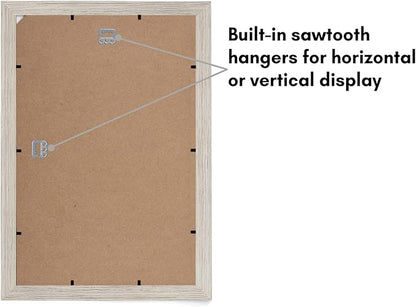 Americanflat 11x17 Picture Frame with Shatter-Resistant Glass - Signature Collection - Gallery-Style Frames Made of Engineered Wood - Photo Frame for Wall Display - Driftwood