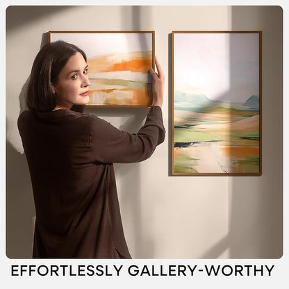 Homeforia 17x22 Picture Frame Bronze, High End Metal 17x22 Brass Poster Frames with Mat 12x18 Photo, 17 x 22 Frame Matted to 12 by 18 inch Print, 22by17 Thin Frames, Tempered Glass, Wall Kit, Set of 1