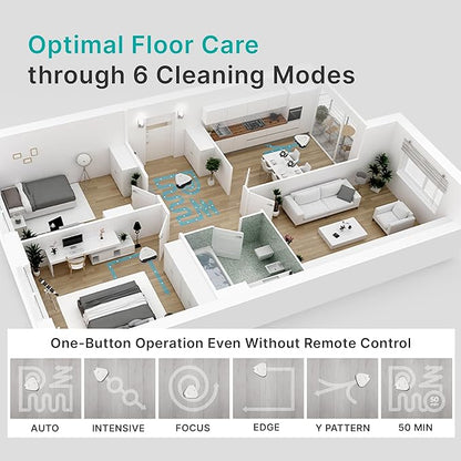 EVERYBOT Three-Spin Robot Mop - Ultra Quiet Smart Mopping Robot Cleaner Only | Powerful Stylish 3 Spin Wet Mop for Hard Floor & Tile Cleaning with Remote Control | Large Water Tank