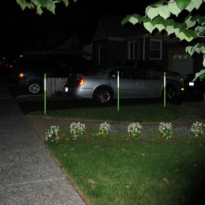 FiberMarker 48inch Reflective Driveway Markers 20-Pack, 1/4-Inch Dia Driveway Poles for Easy Visibility at Night, Green Hollow Tubes