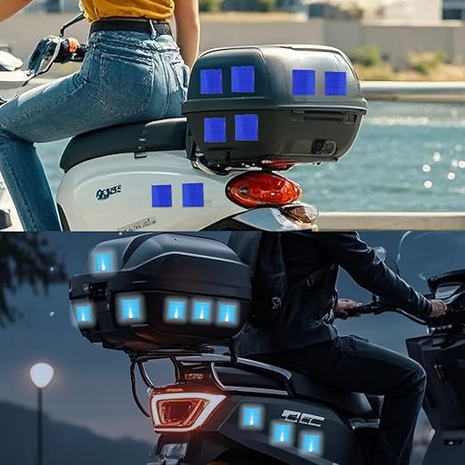 Blue Reflective Tape 6 inch Wide, Outdoor Waterproof High Visibility Warning Industrial Marking Tape, Safety Stickers (68 feet)