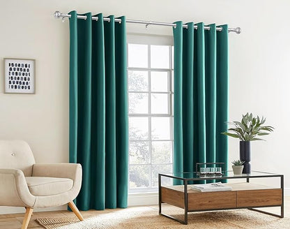 TONIAL Silver Curtain Rod 32 to 144 Inches, 7/8 Adjustable Curtain Rods for Windows 20 to 140 Inches, Splicing Drapery Rods Decorative with Netted Texture Finials