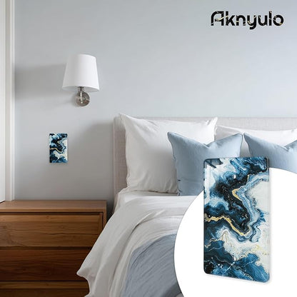 Luxurious Blue and Gold Marble Luxurious Blue and Gold Marble Acrylic Wall Plates Blank Wall Plate Light Switch Cover Plate Blank Wall Plate Decorative Acrylic Light Switch Cover