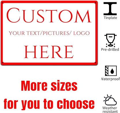 Custom Sign,Aluminum Weatherproof Metal Sign Multiple Sizes, Reflective doorplates, guide signs，Customize for Office, Business, Workplace, office, Home, Delivery Signs(10 * 7Inch)