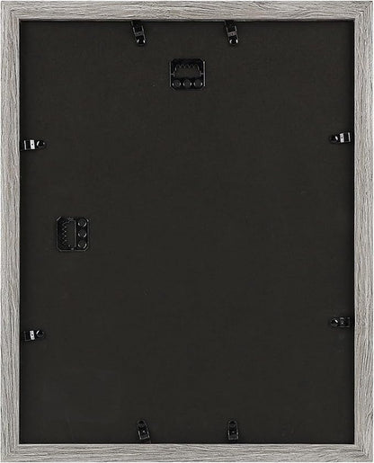 Golden State Art, 11x14 Picture Frame with Mat for 8x10 - High Definition Glass Wall Mounting Horizontal Vertical Display (Gray, 2 Pack)