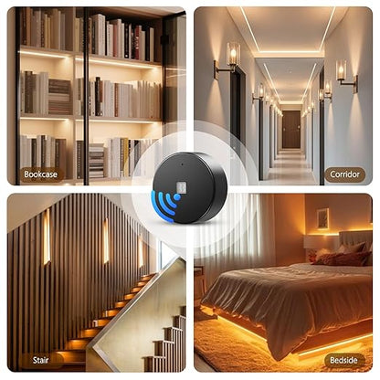 VST Motion Sensor Light Switch, Wireless PIR Sensor Switch, LED Light Automatic Switch for Closet Light Under Cabinets Counters Wardrobes with JST Cable (DC 12V 3A)