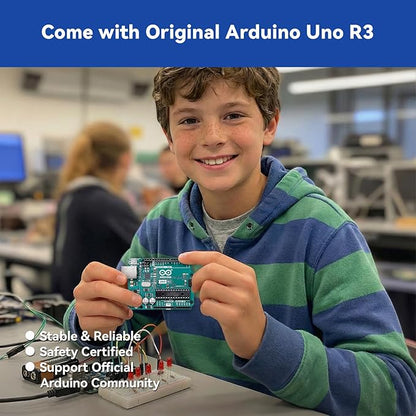 SunFounder Inventor Lab Starter Kit with Original Arduino Uno R3 REV3 Board Multimeter 34 Projects RAB Breadboard Holder Battery HCSR-04, RoHS Compliant, for Beginners & Engineers
