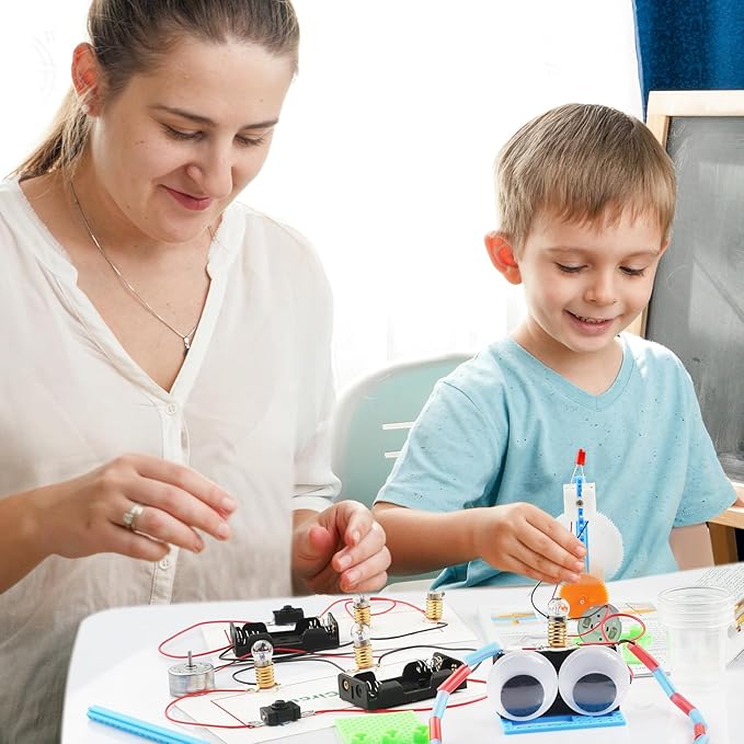 Science Circuit Kit Electricity for Kids Age 8-12, STEM Electrical Circuits Light Bulb Experiment, Electric Energy Technology Project Kits, STEAM Toys Science Gifts for 8 9 10 Year Old Boys Girls