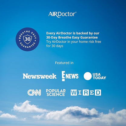 AirDoctor 4000 Air Purifier for Large Rooms | Triple filtration technology with UltraHEPA, Carbon/VOC material & Air Quality Sensor | Captures Particles 100x Smaller Than HEPA Standard (White)