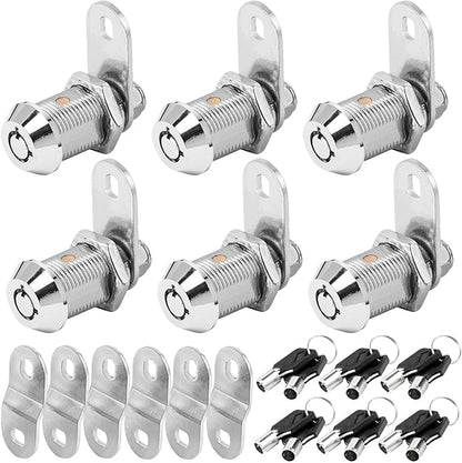 Cam Locks RV Storage Locks with Keys(1 Inch 6Pack), Keyed Alike - Fits 3/4' Max Door Thickness
