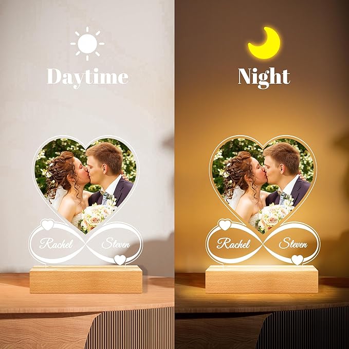 Personalized Engagement Wedding Gifts for Couples 2025, Custom Picture Frames, Customized Photo Frame, Personalized Anniversary Wedding Valentines Day Gifts for Women Men Her Him Wife Husband