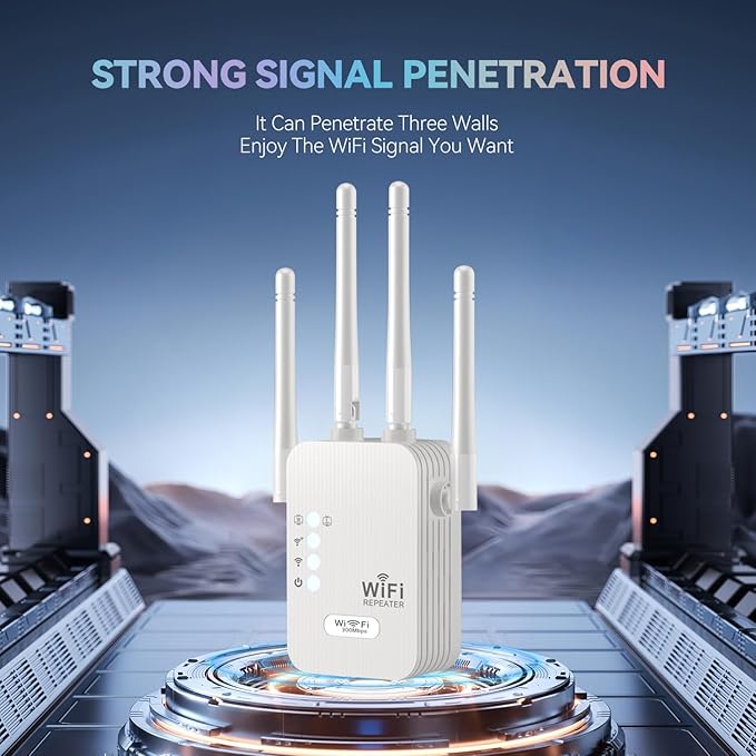 2025 WiFi Extenders Signal Booster for Home Long Range Up to 9800 sq. ft & 40 Devices, WiFi Extender Signal Booster, Internet Booster, Long Range WiFi Extender,Quick Setup-Medium