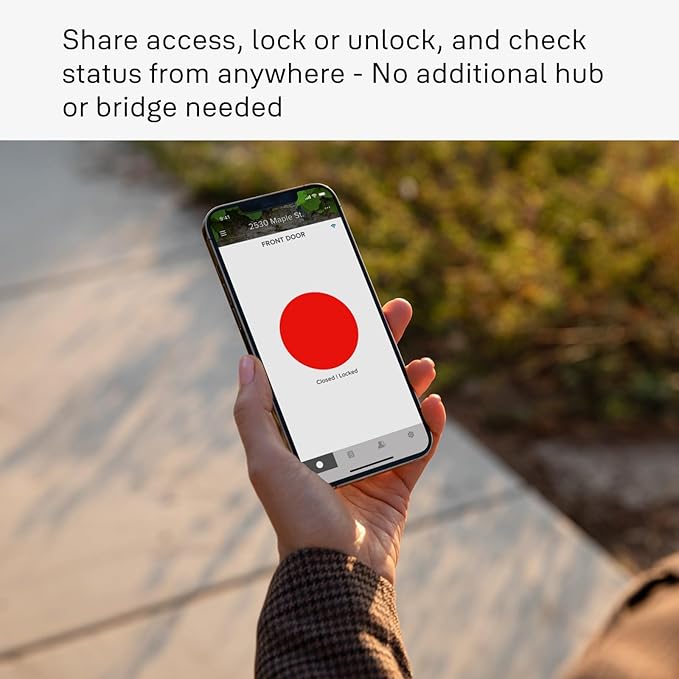Yale Security Assure Lock 2 Deadbolt, Satin Nickel Keyed Smart Entry Door Lock with Wi-Fi Connected Keypad for Code Entry and Remote Access, YRD410-WF1-619