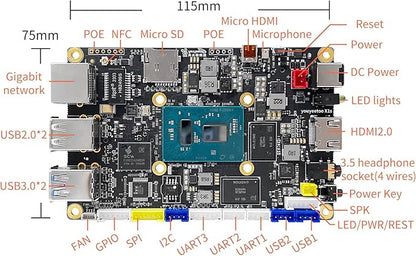 WayPonDEV youyeetoo X1s X86 Single Board Computer - A 64bit Windows 10/11/Linux Mini PC with Celeron N5095 CPU, Support Optional WiFi&BT NFC, PCIe3.0 M.2 2280 NVMe or SATA SSD (X1s 4+64GB)