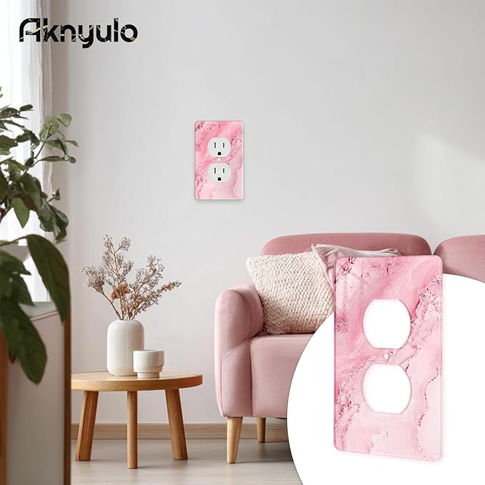 Abstract Pink Marble Design Acrylic Outlet Cover Light Switch Plates Decorative Acrylic Outlet Covers Wall Plates Light Switch Covers