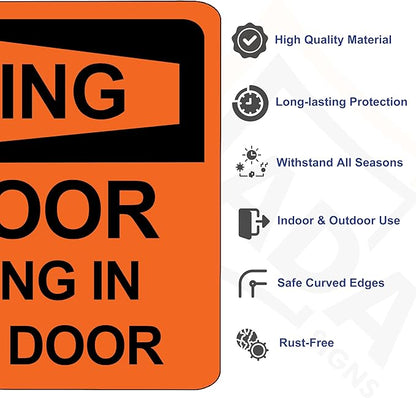 Notice Keep Door Closed Unless Loading or Unloading Sign - ADA Compliant Digitally Printed Text Wall Signs – Loading Docks Delivery Zone Safety Security Sign - Plastic – 5” x 7”