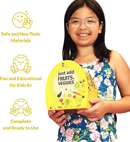 STEM Toys by Griddly Kids – Art & Science Kits for Kids 8-12, STEM Kits for Learning & Education Toy, Chemistry Set for Hands-on Learning, Experiment Gifts for Boys & Girls (Just Add Fruits & Veggies)