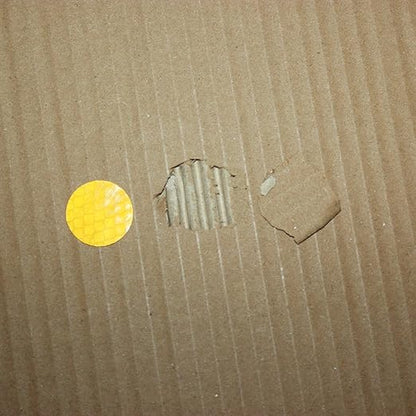 Non Fading Yellow Reflective Stickers 1-inch Diameter Round Reflector, Outdoor Waterproof High Visibility Warning Adhesive Tape (50 Pcs)