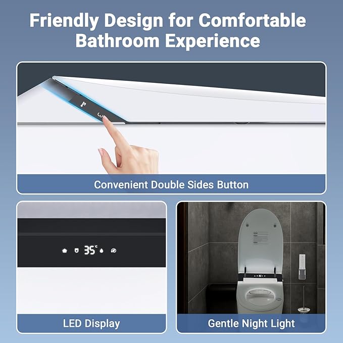 PrecisionAuto One Piece Smart Toilet, Japanese Toilet with Built In Bidet & Remote Control, Integrated Water Tank & Powerful Pump, Heated Seat, Automatic Flush (Foot Sensor, Lid Close), Self Nozzle