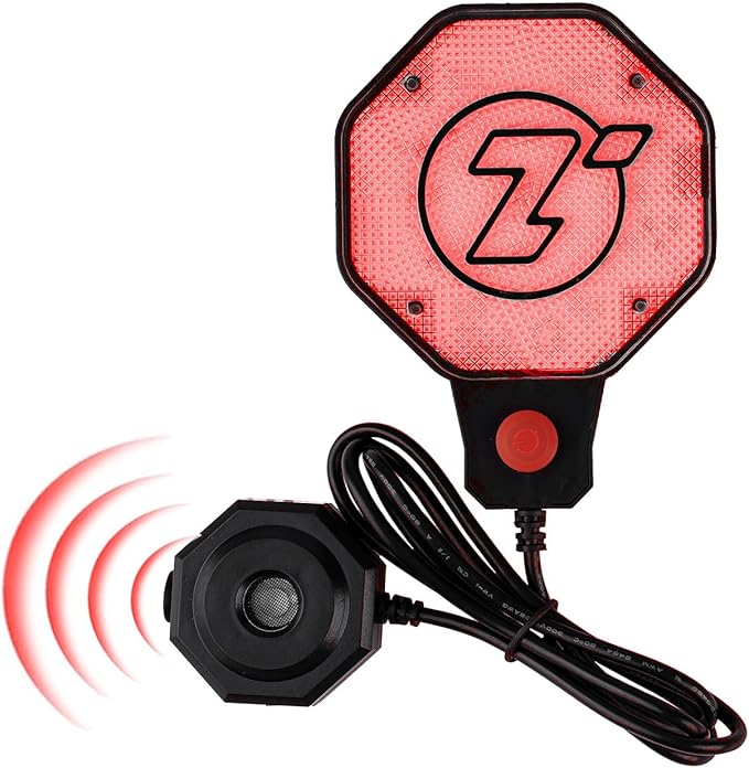 ZONETECH Garage Parking Sensor Ultrasonic Car Parking Stopper for Garage with Red/Yellow/Green LED Indicators –Adjustable Stop Distance 12" to 6.5 ft USB Powered Easy Install Wall-Mount System