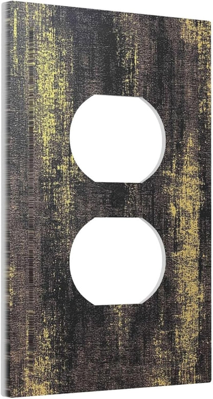 Outlet Covers Vintage Industrial Rusty Metallic 1 Gang Duplex Light Switch Cover Decorative Switch Plates Electrical Receptacle Faceplate Wall Plate For Farmhouse Cabin Decor