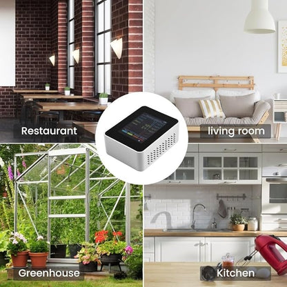 6 in 1 Air Quality Monitor PM2.5 PM10 HCHO Formaldehyde Detector Temperature Humidity Meter with Color Display Portable Indoor Air Tester