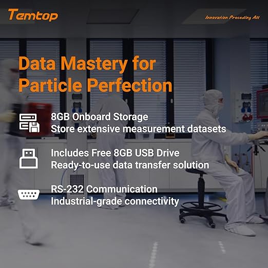 Temtop Particle Counter Aerosol Dust Monitor Professional Cleanroom Tester Laser Air Detector AQI Data Logger PM1.0 PM2.5 PM4.0 PM10 TSP PMD 351